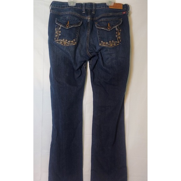 Lucky Brand Delair Classic Rider Jeans Women Size 8 Bootcut Embroidered Pockets - Picture 3 of 9